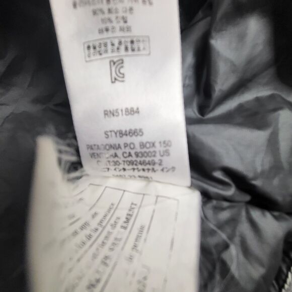 Patagonia Down Sweater Womens Hooded Pullover Jacket Kangaroo Pocket Gray Size M - Picture 13 of 16